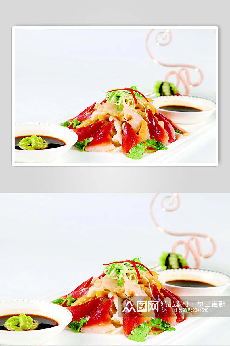 捞拌海螺片北极贝美食食物图片素材