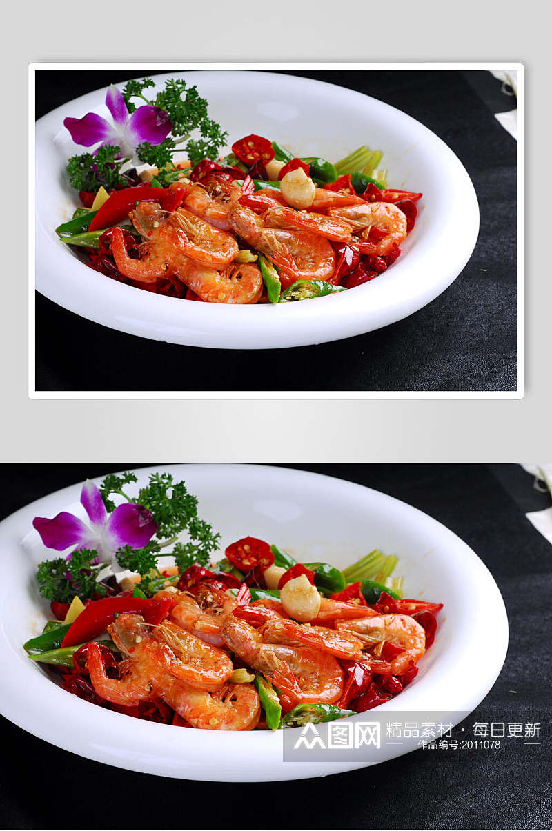 精品热菜巴蜀风味虾食品摄影图片素材