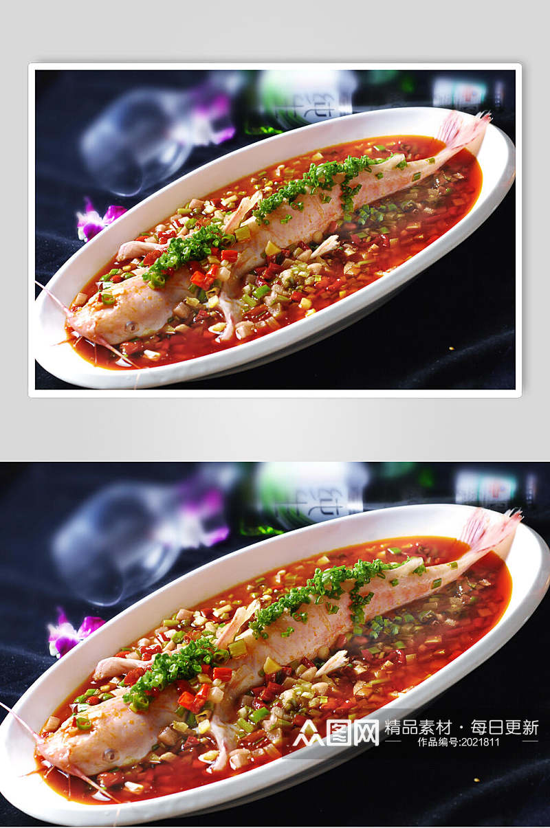 热菜家常红鲨美食摄影图片素材