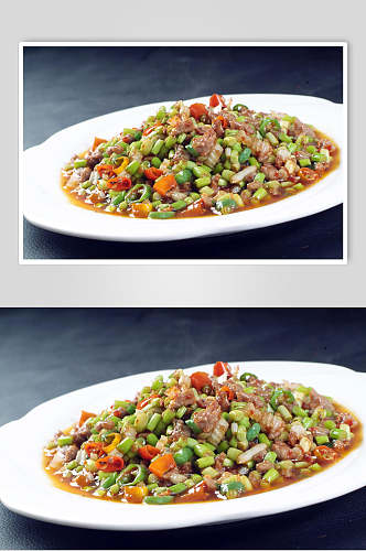 热菜米牛肉美食摄影图片
