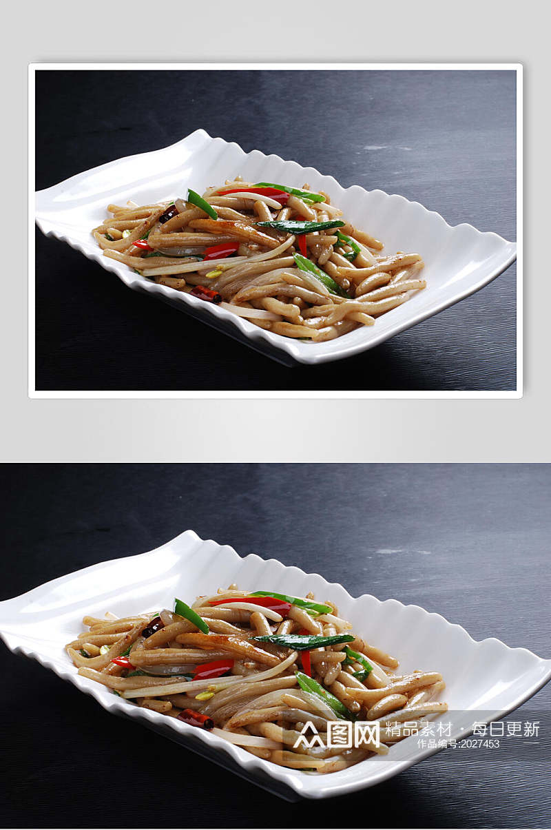 三丝炒莜面元份食物图片素材