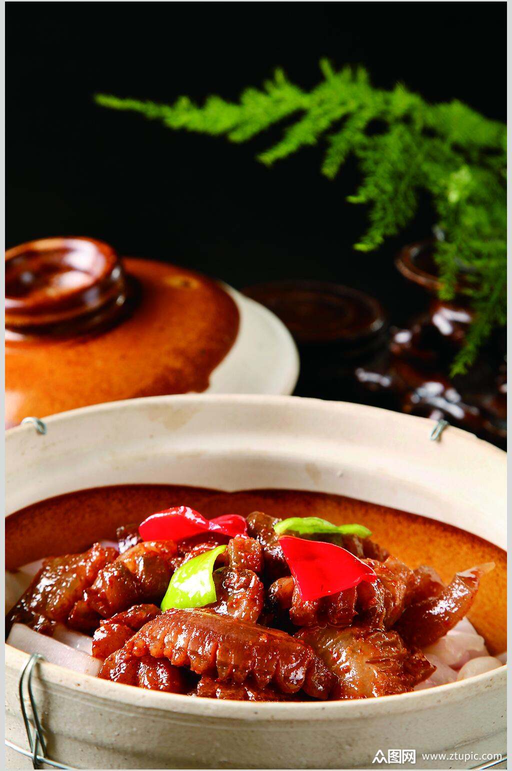 砂锅锔牛鞭美食摄影图片素材