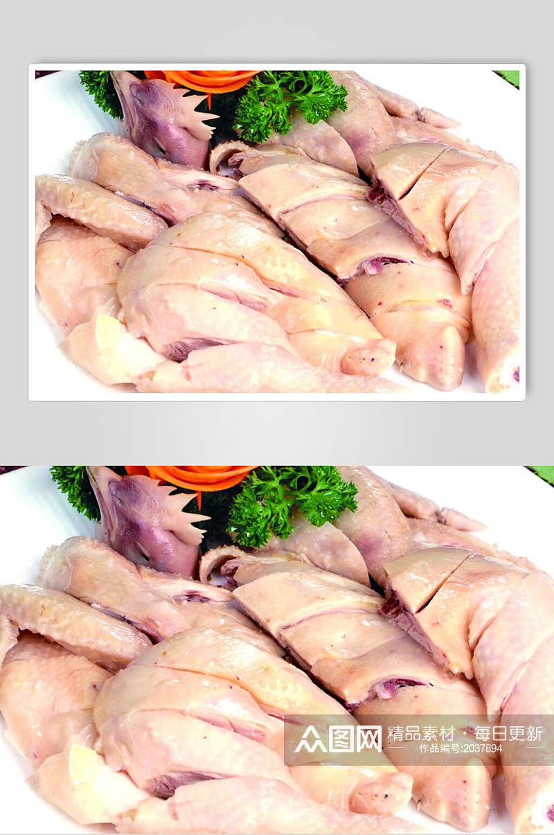 广式白切鸡餐饮美食图片素材