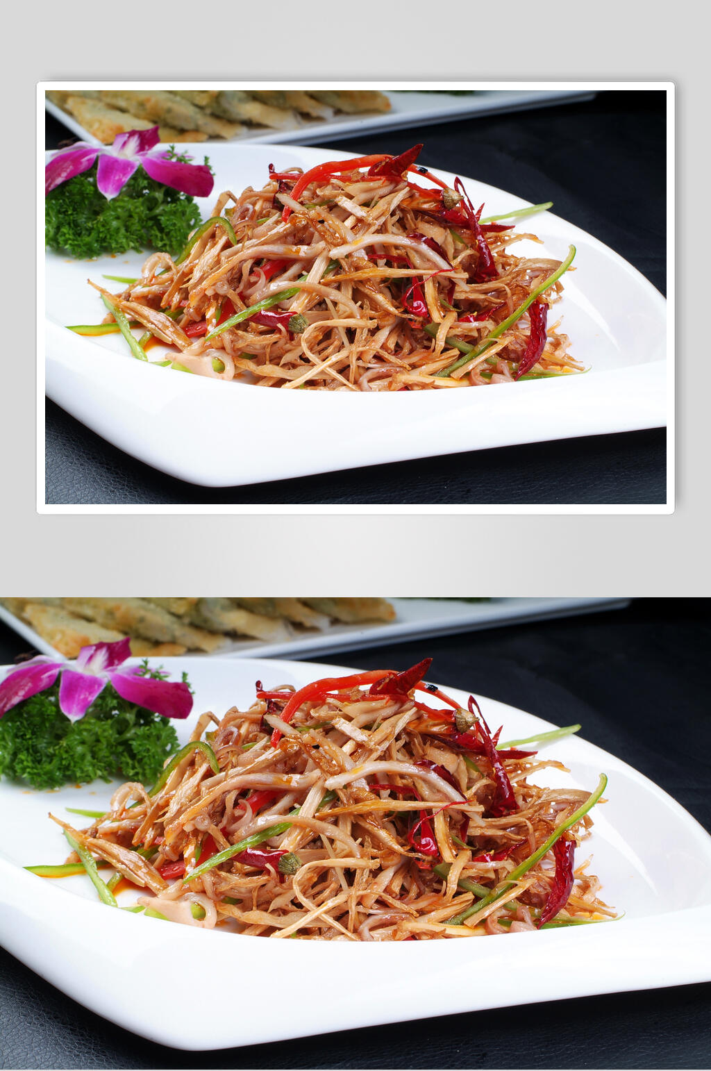 香笋炒肚丝美食摄影图片素材