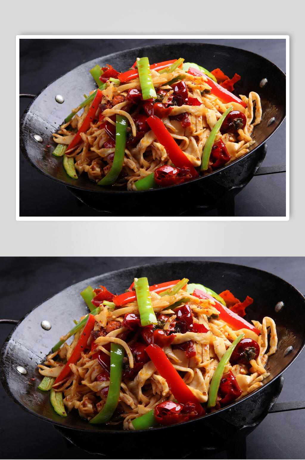 干锅鸡汁脆笋美食摄影图片素材