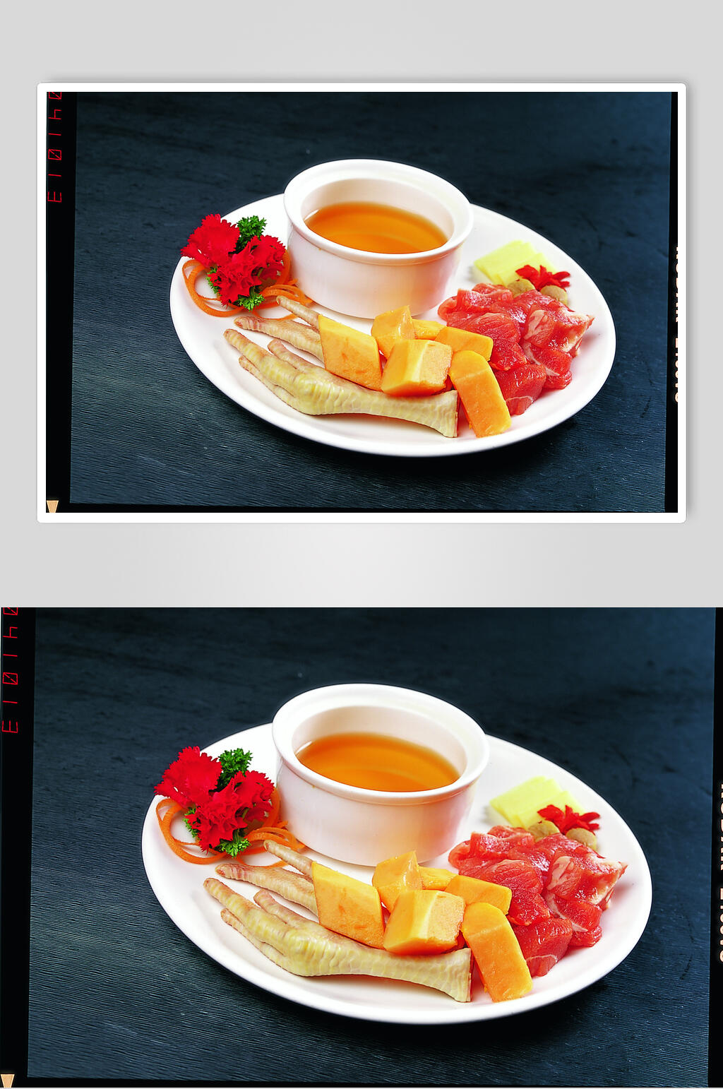 夏威夷木瓜炖凤爪美食食品图片素材