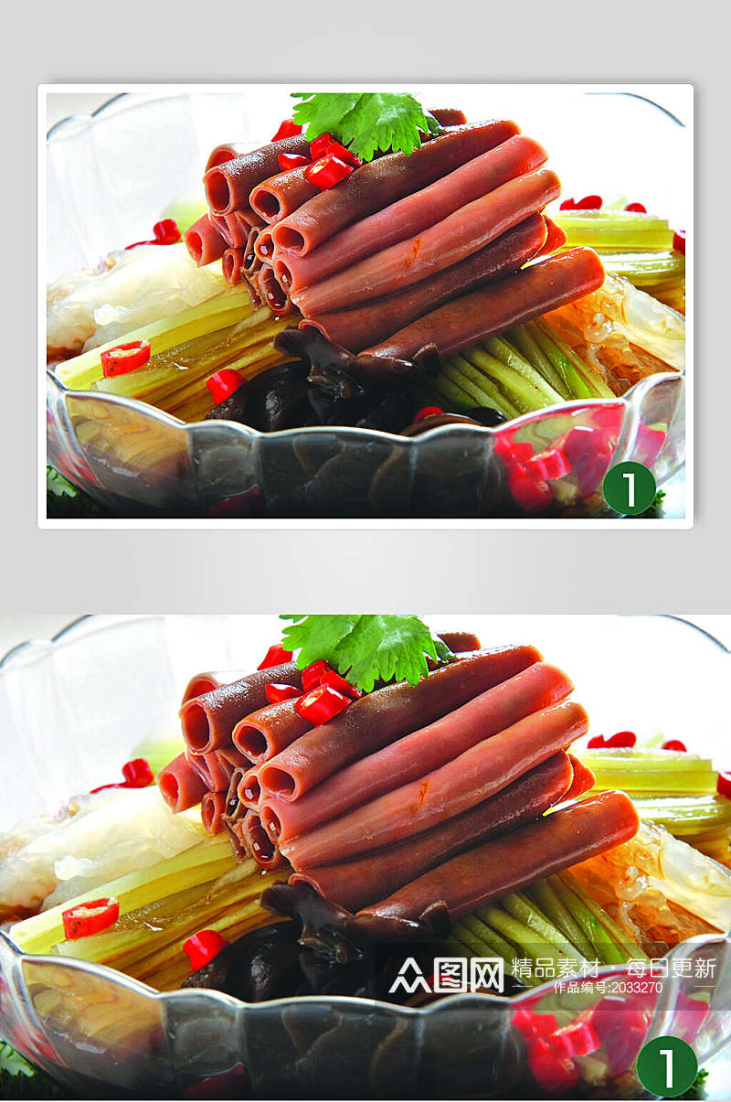 捞汁海肠食物图片素材