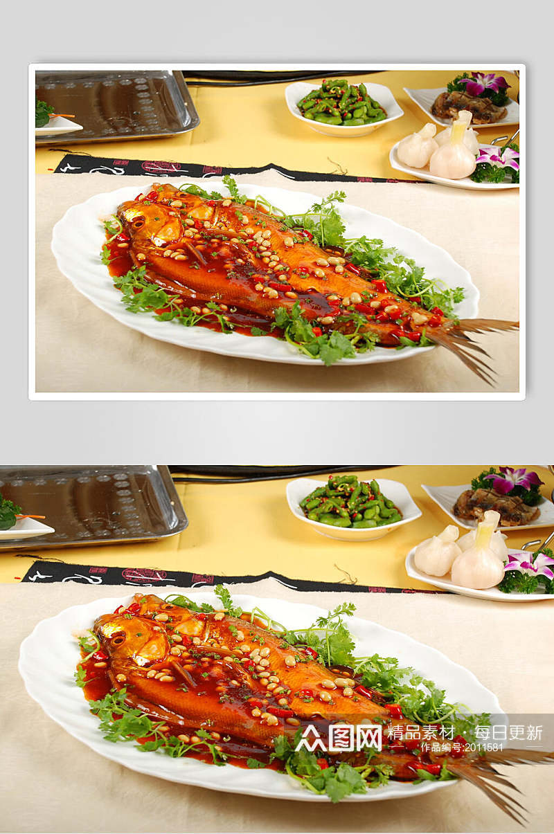长江卤白鱼食品摄影图片素材