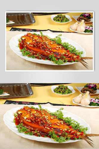长江卤白鱼食品摄影图片