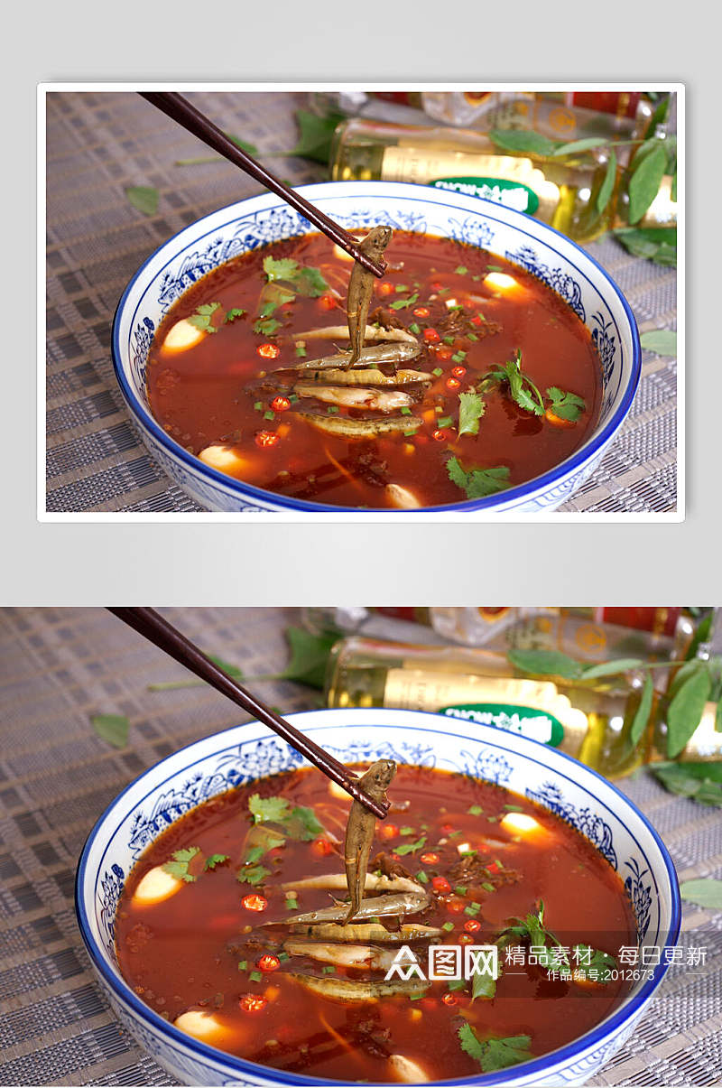 河鲜老盐菜红豆鱼食品摄影图片素材