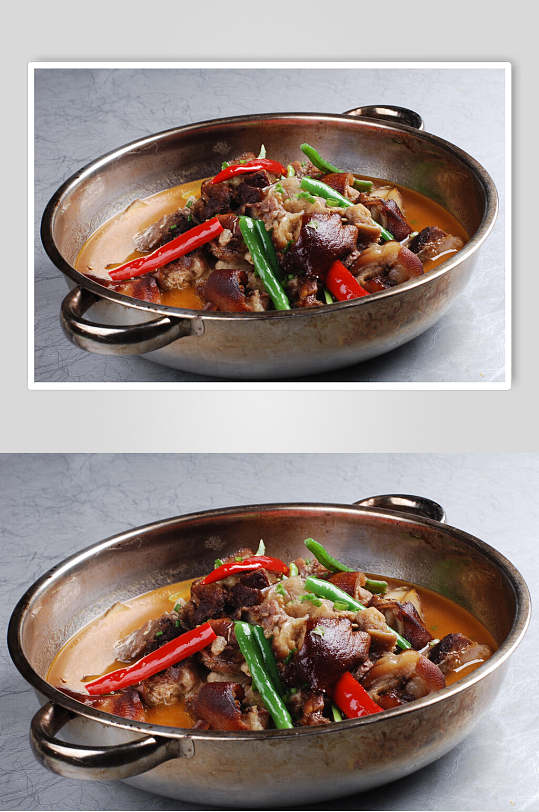湘味腊猪脚炖腊香干美食高清图片