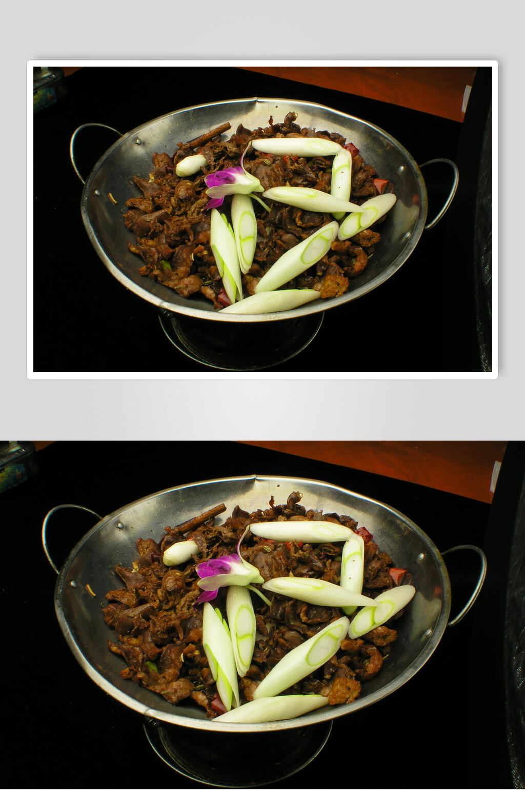 美味干锅鸡杂食品高清图片素材