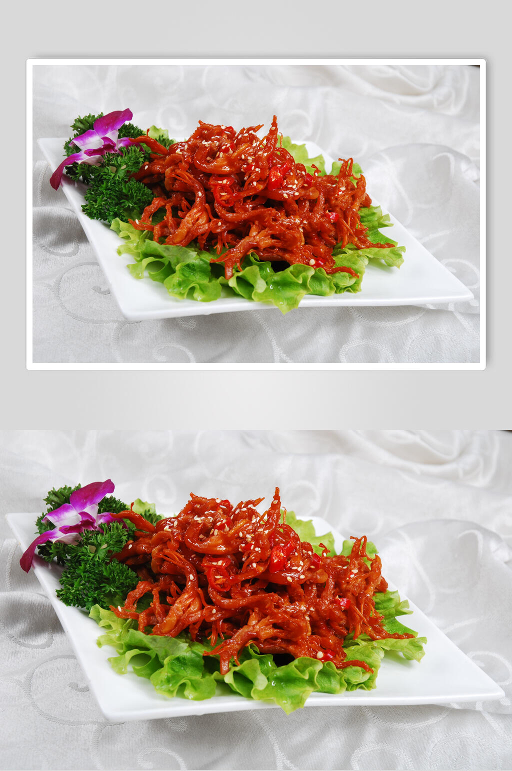 生菜泰椒鹅掌筋高清图片素材