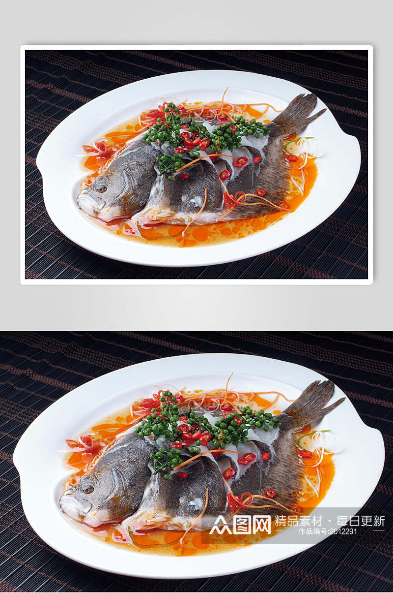 河鲜家常多宝鱼食品摄影图片素材