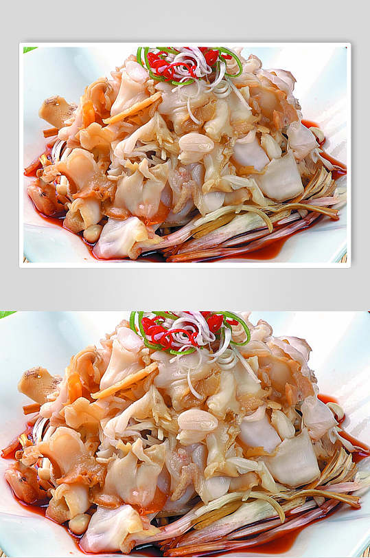 白灼海螺片美食食物图片