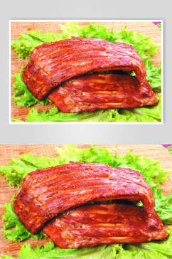 川式卤猪排美食图片