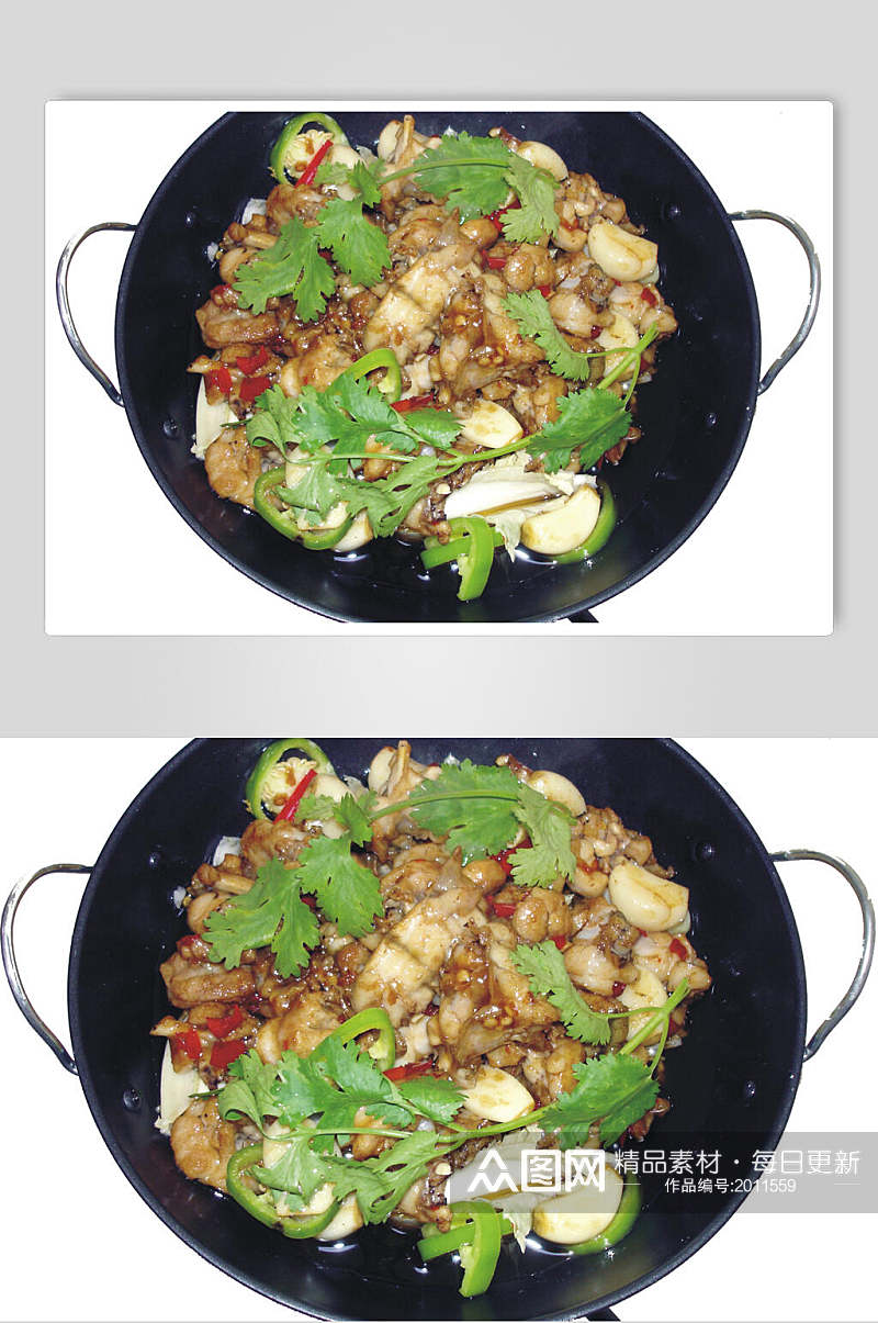 干锅牛蛙食品摄影图片素材