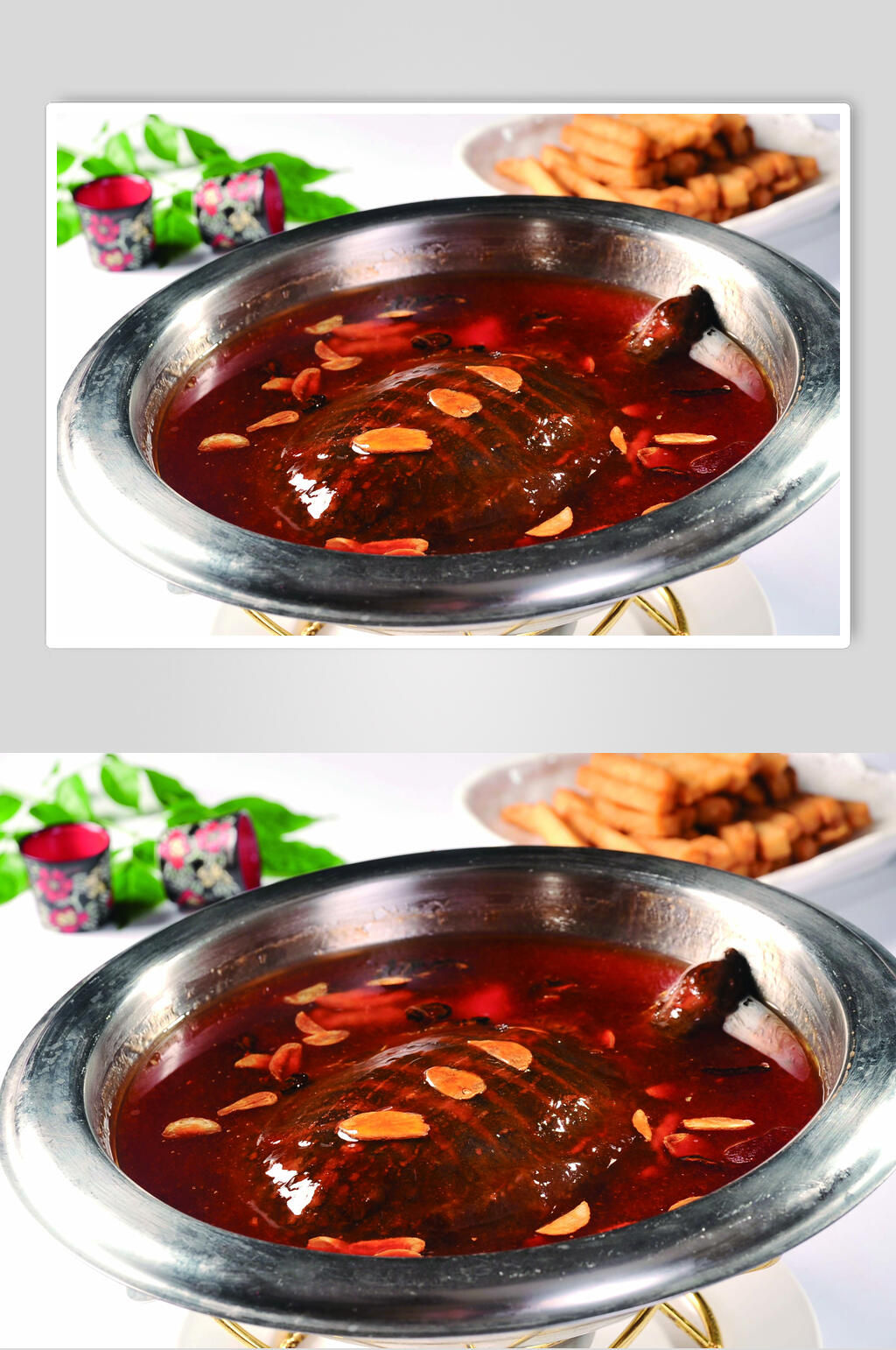 红油焖甲鱼食物图片素材