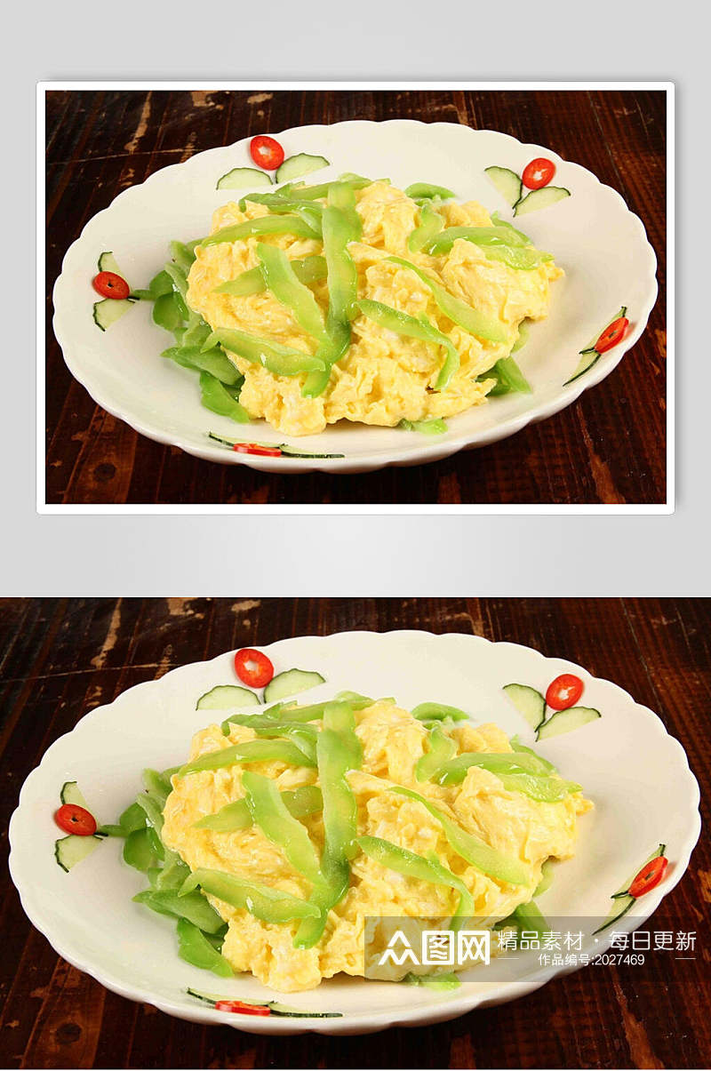 凉瓜炒蛋食物图片素材