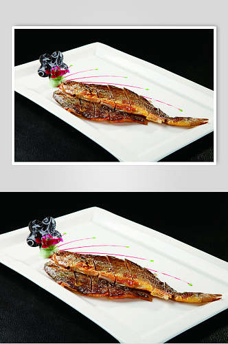 宁波烤黄鱼美食食物图片