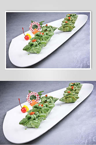 绿茶海棠酥美食食品图片