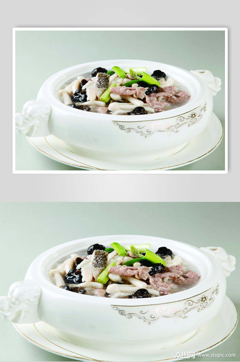 健康美味鱼羊鲜摄影图片