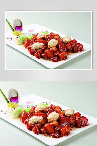 台湾卤肉捞鲜鲍食物图片