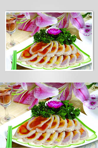 咸蛋黄鸭卷美食摄影图片