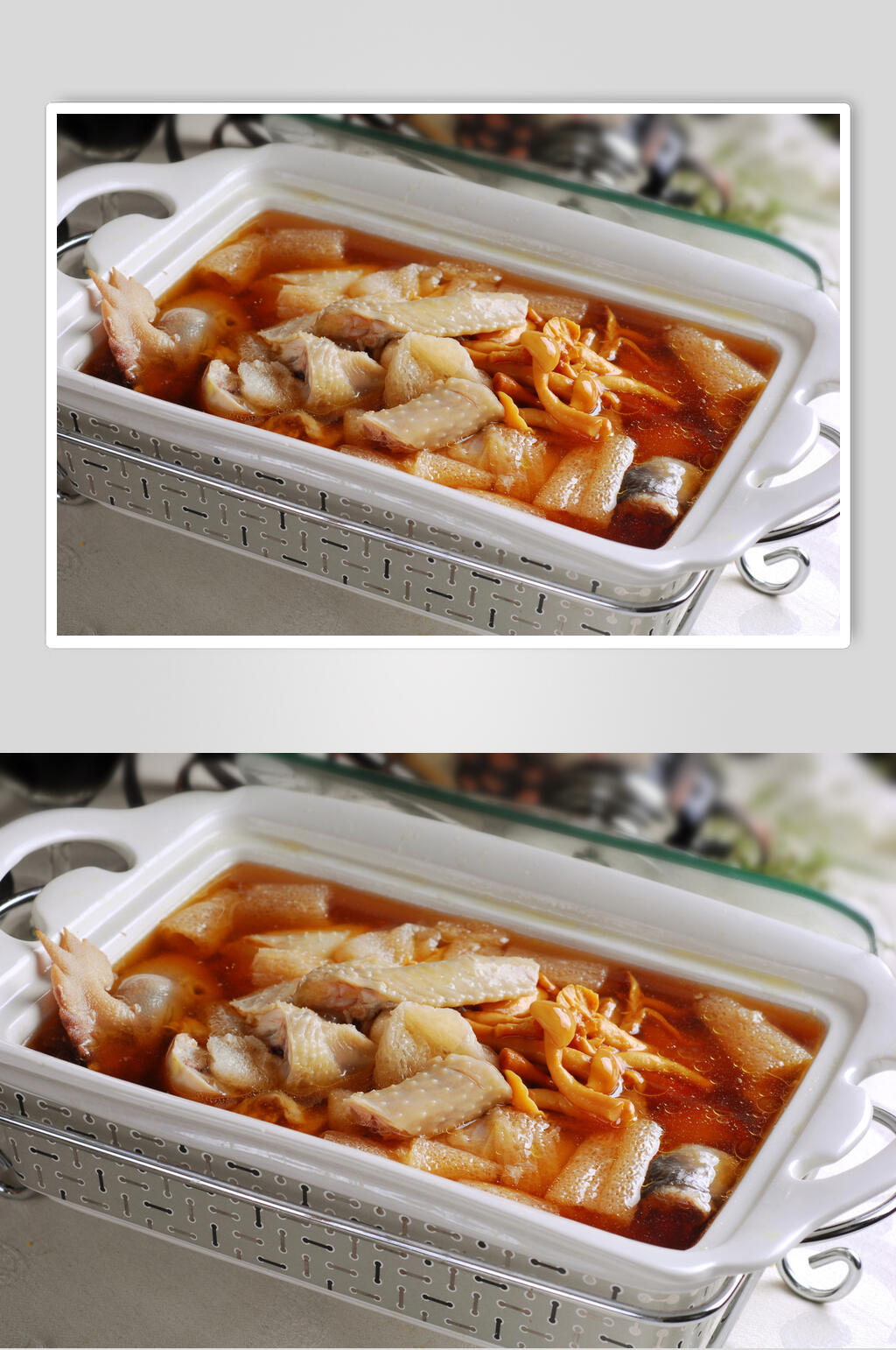 热菜美味什菌土鸡汤美食摄影图片素材