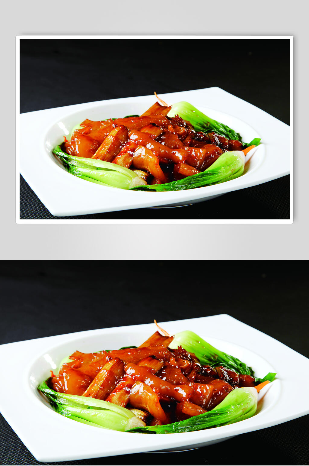 葱烧鱼唇美食食品图片素材