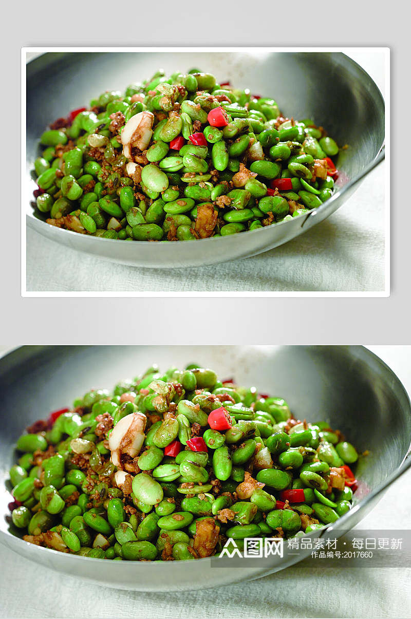 干锅肉香青皮豆餐饮食品图片素材