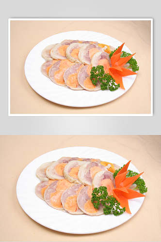 健康美味蛋黄鸭卷美食摄影图片