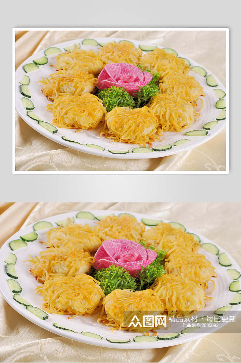 小米地瓜丝美食食品图片素材