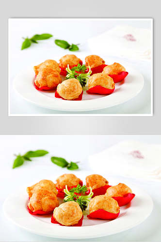 台式花枝丸美食食物图片