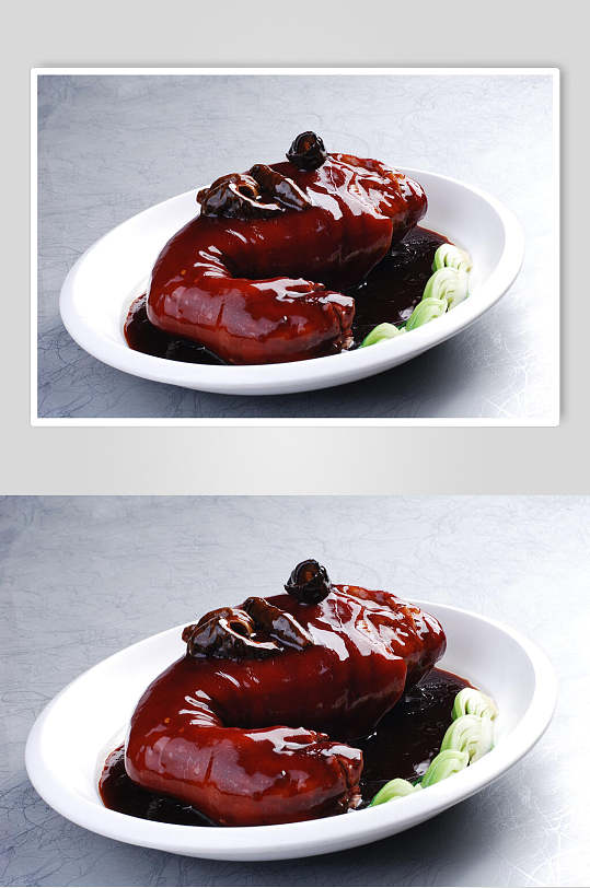 海参扒肘子海鲜美食图片