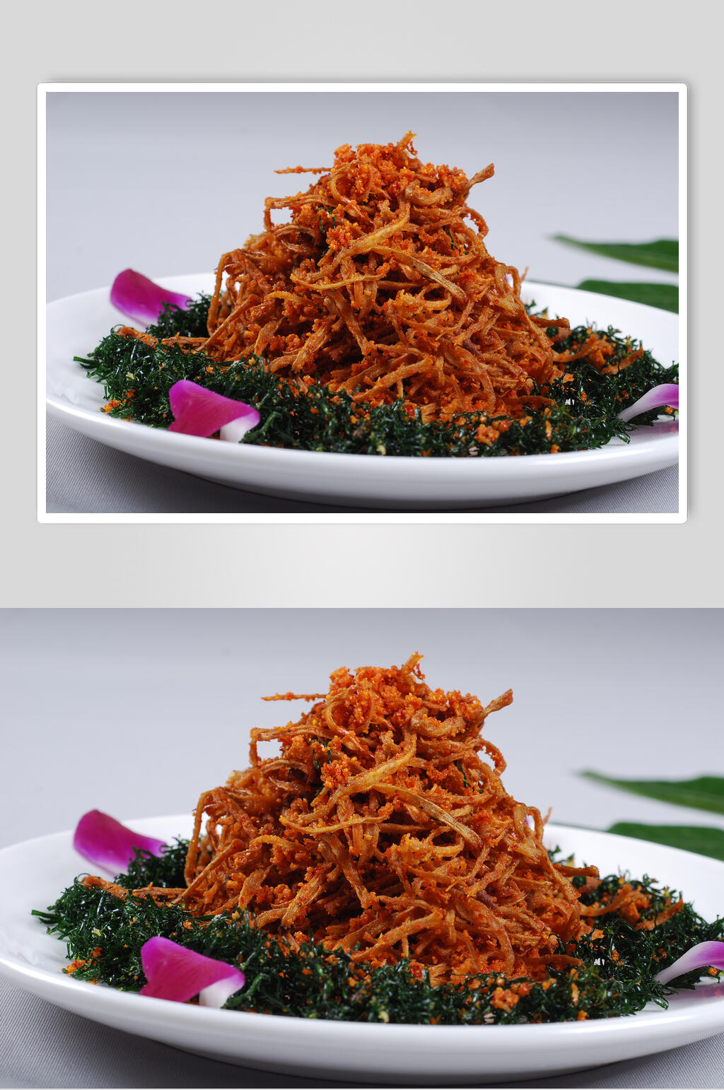 红花茶树菇美食高清图片素材