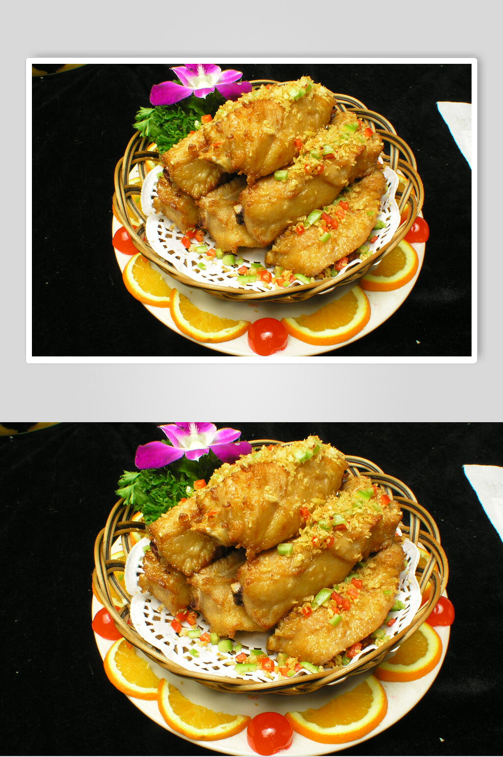 金牌蒜香骨餐饮食品图片素材