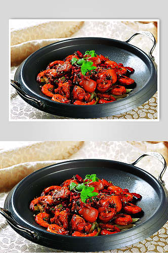 香锅蹄花虾食物图片