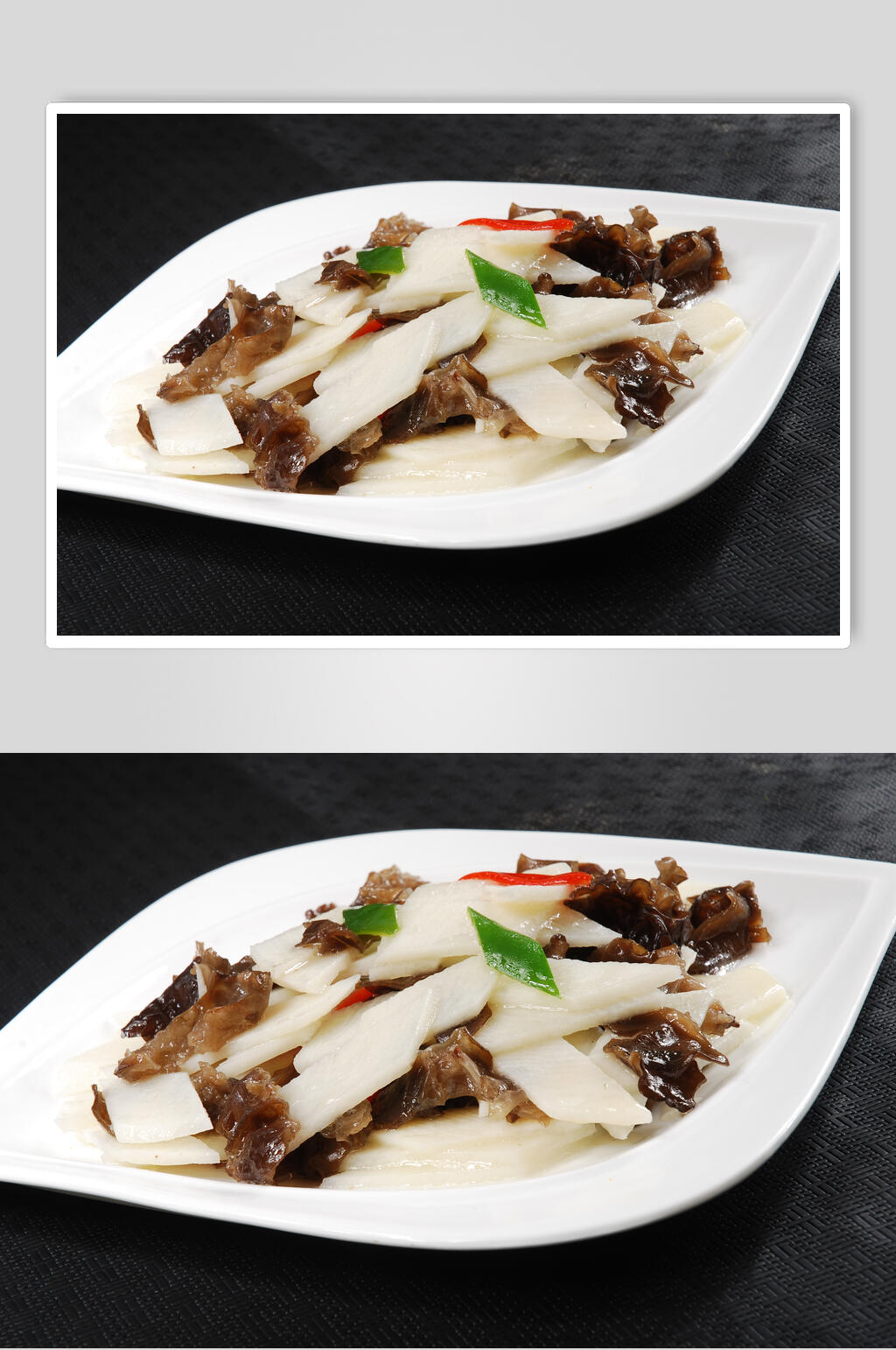 黑木耳炒山药食物摄影图片素材