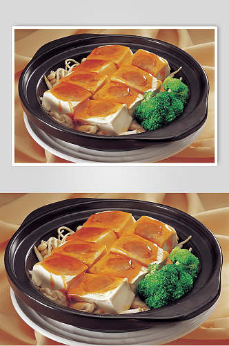 沙窝珍菌酿豆腐餐饮实拍图片