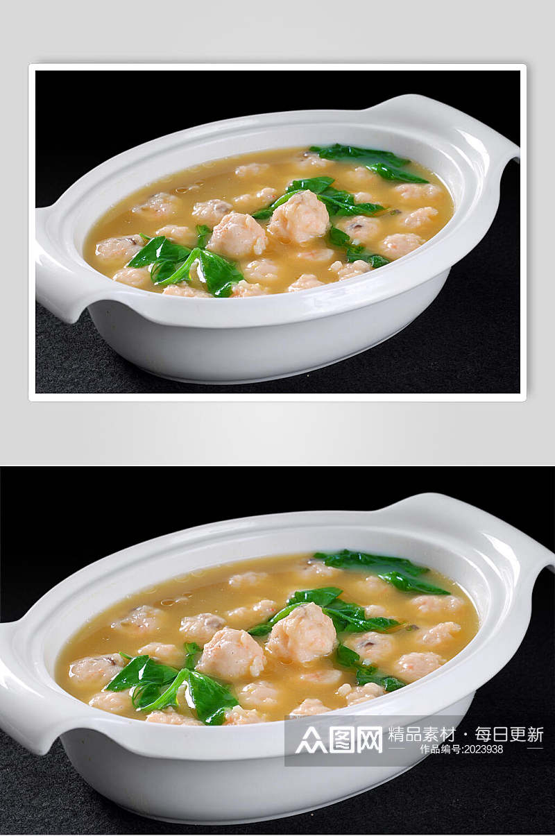 豆汤虾滑美食摄影图片素材