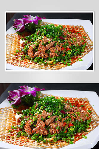 精典风味菜篱笆牛柳餐饮食品图片