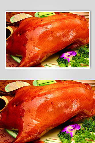 香浓美味烤鸭食物图片