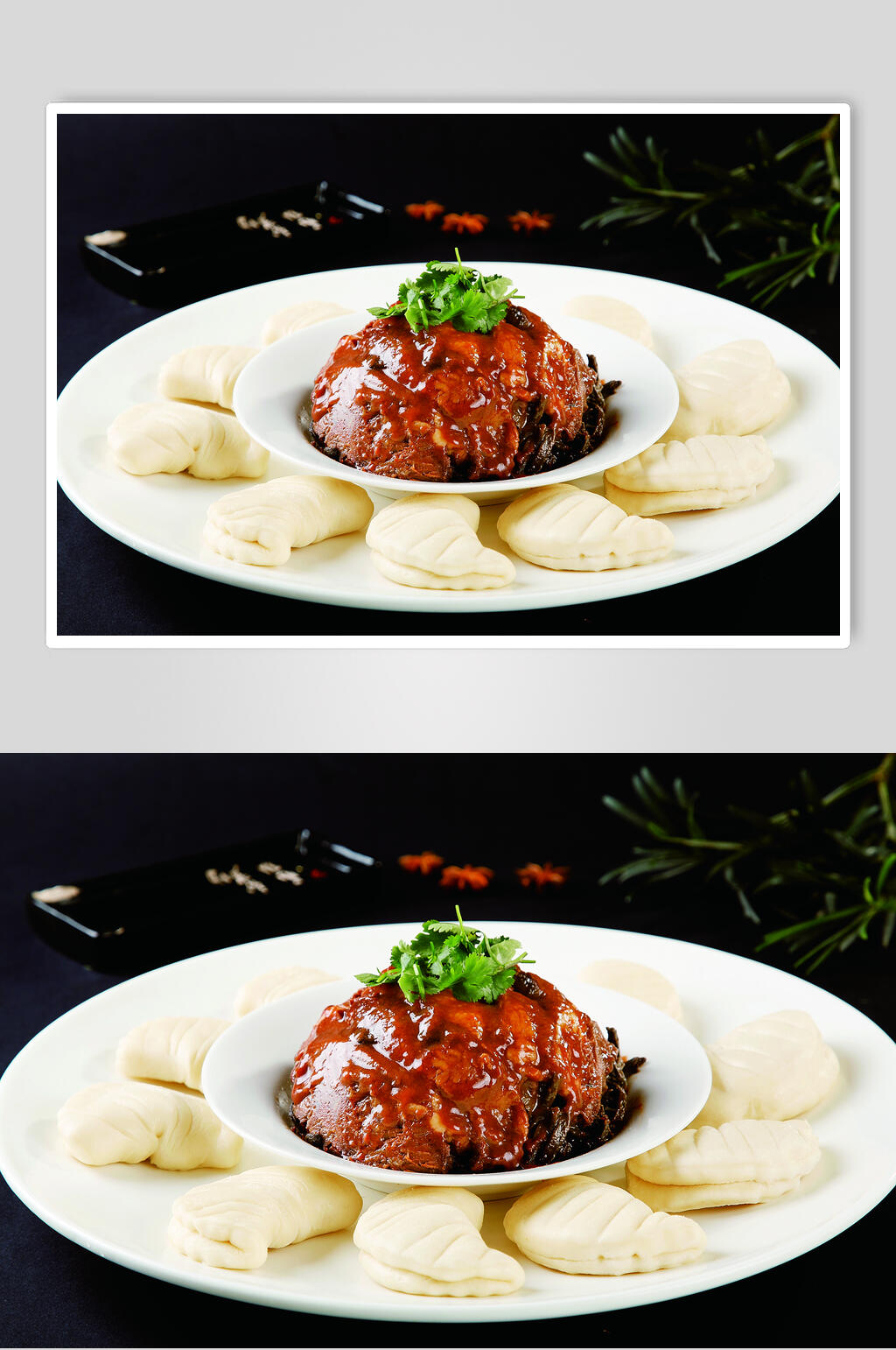 干豆角扣肥牛美食图片素材