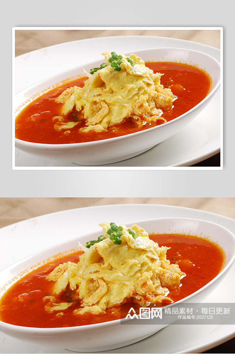 美味西红柿煮鸡蛋食物高清图片素材
