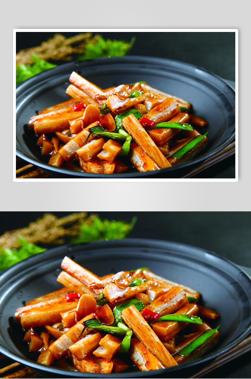 莲菜麻辣香锅摄影图片素材