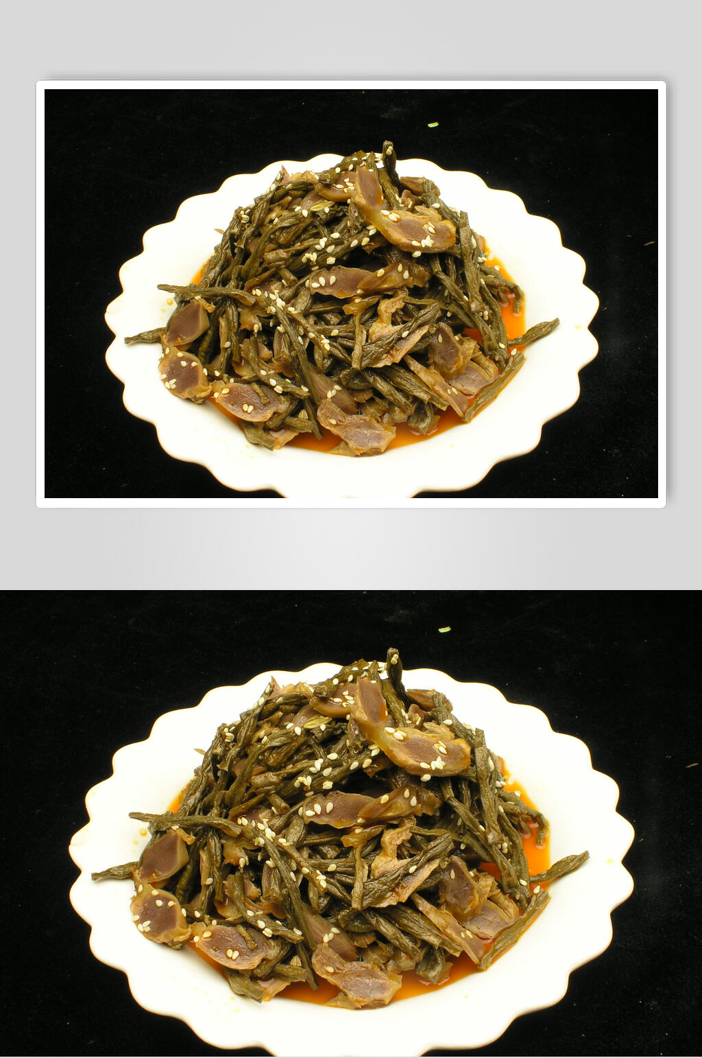 干虹豆拌鸡胗食品高清图片素材