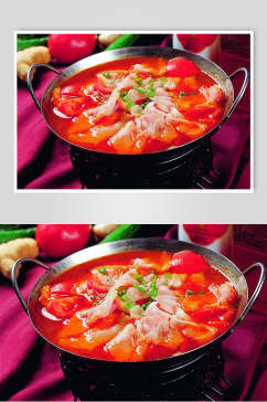 西红柿炖财鱼锅仔食物图片