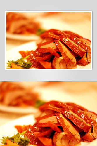 烤鸭食物特写图片
