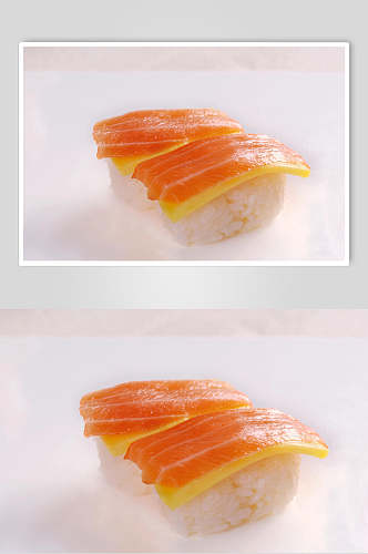 握寿司芒果三文鱼美食图片